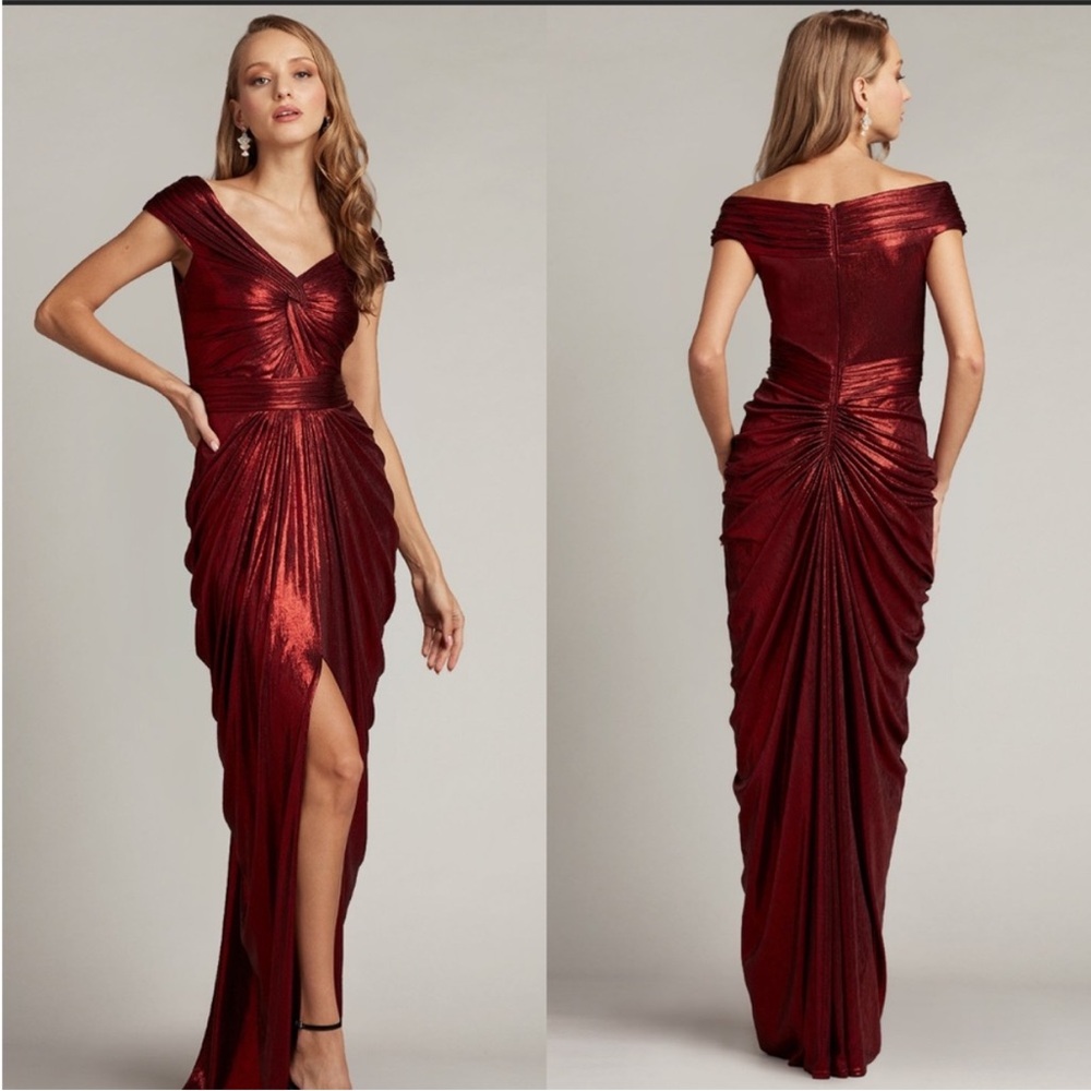 Tadashi Shoji Deep Red Maxi Dress